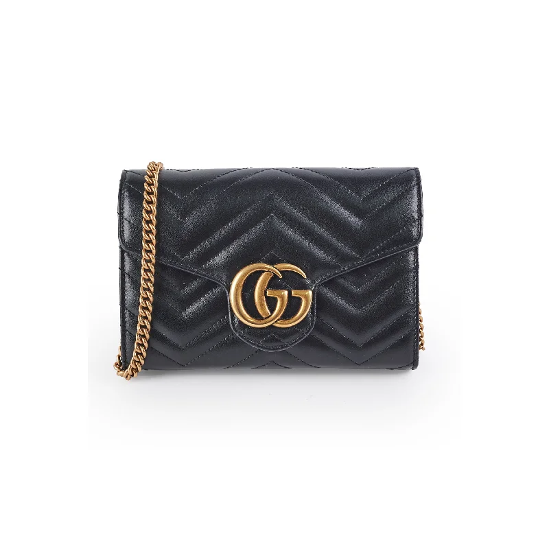 Gucci Marmont Wallet On Chain Woc Black