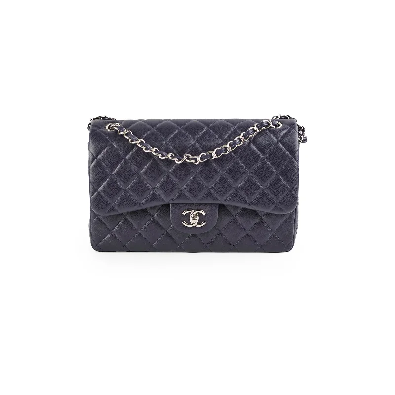 Chanel Jumbo Classic Double Flap Caviar Purple