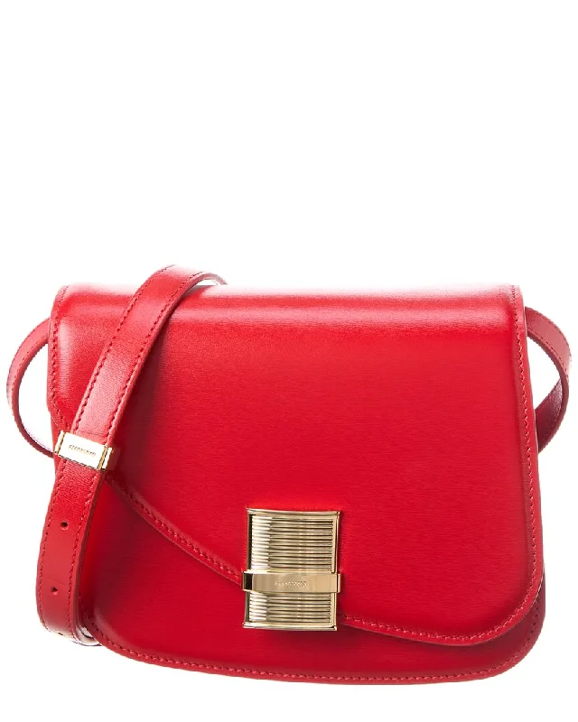 Ferragamo Fiamma Small Leather Crossbody