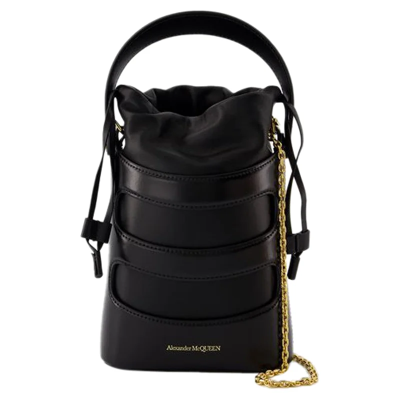 The Rise Mini Crossbody - Alexander McQueen - Leather - Black