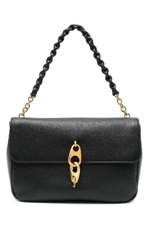 Tom Ford Womens Chain Link Strap Shoulder Bag In Black