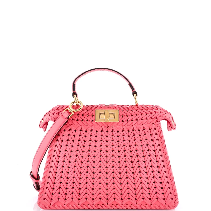 Peekaboo ISeeU Bag Woven Leather Small