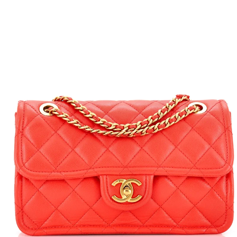 Sweet Classic Flap Bag Quilted Caviar Medium