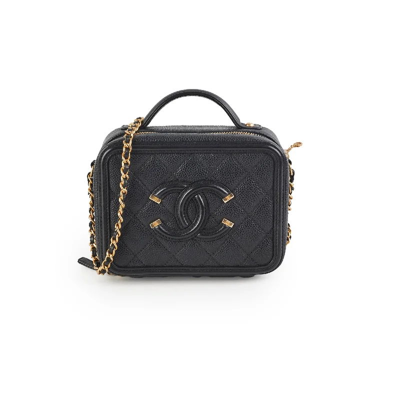 Chanel Filigree Small Caviar Vanity Black