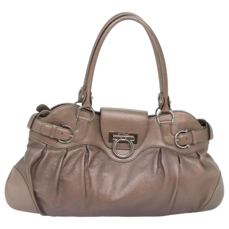 Salvatore Ferragamo Marisa  Leather Shoulder Bag (Pre-Owned)