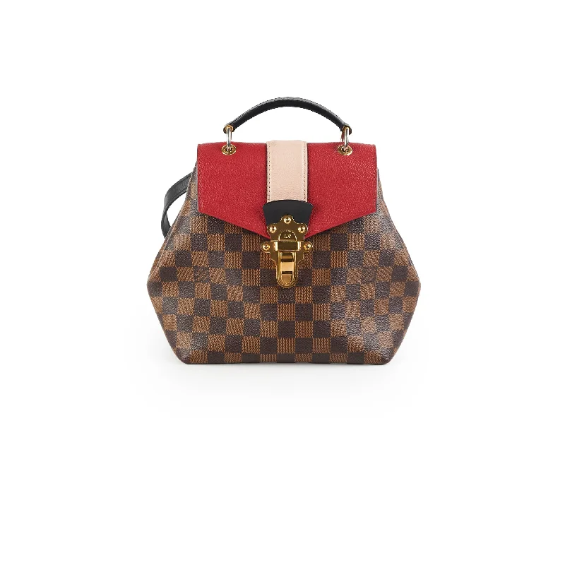 Louis Vuitton Clapton Damier Ebene Red Backpack