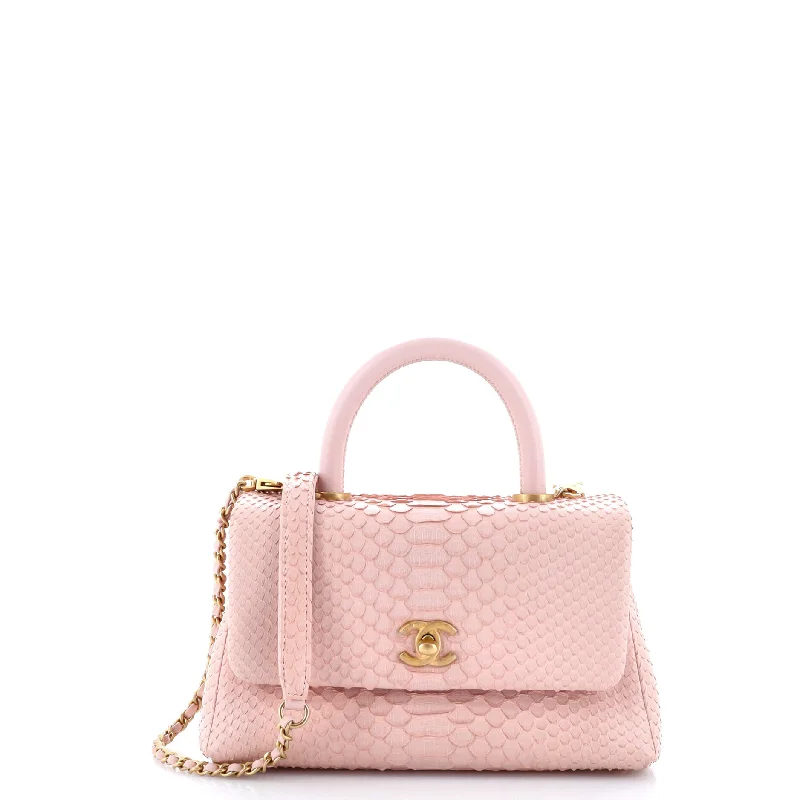 Coco Top Handle Bag Python Mini