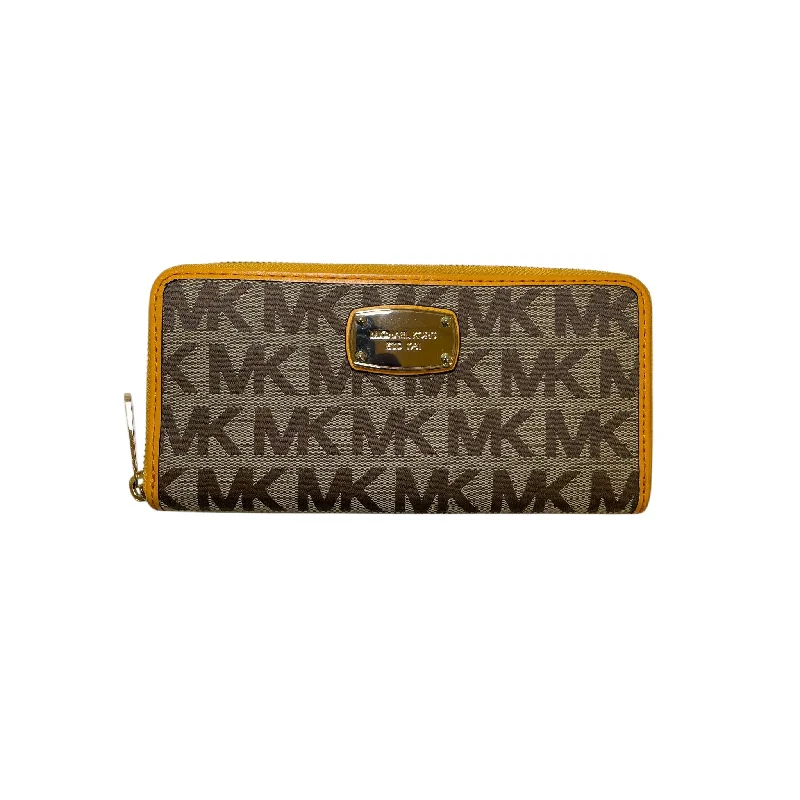 Wallet Designer By Michael Kors In Yellow, Size:Large