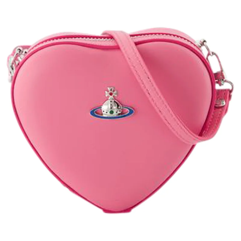 Mini Heart Crossbody - Vivienne Westwood - Leather - Pink