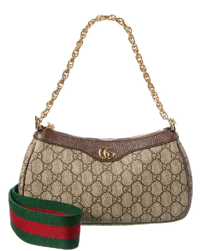 Gucci Ophidia GG Small Canvas & Leather Shoulder Bag (Authentic Pre-Owned)