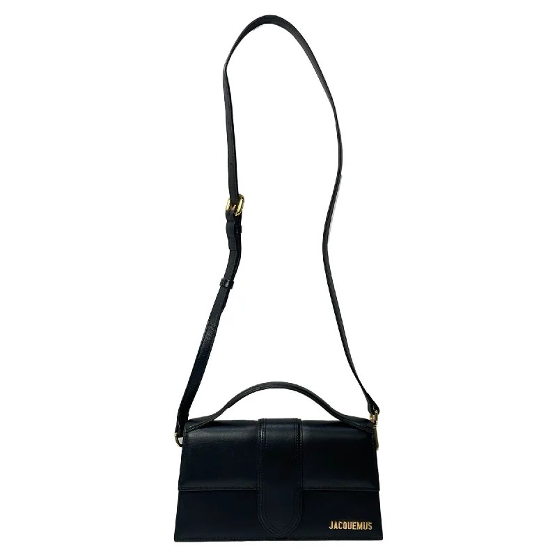 Jacquemus Large Le Bambino Top Handle Bag in Black Leather