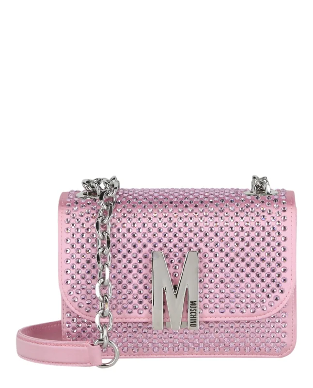 Crystal Logo Crossbody Bag