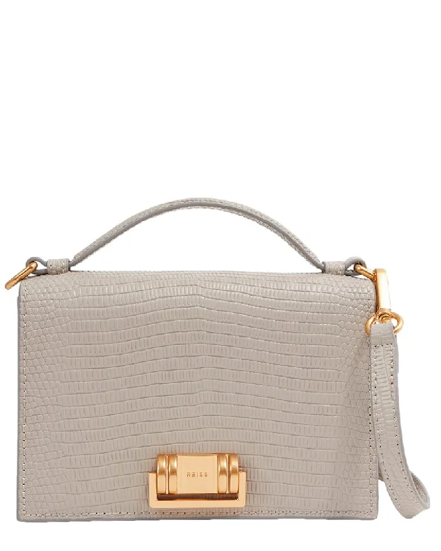 Reiss Oxford Grained Leather Mini Crossbody