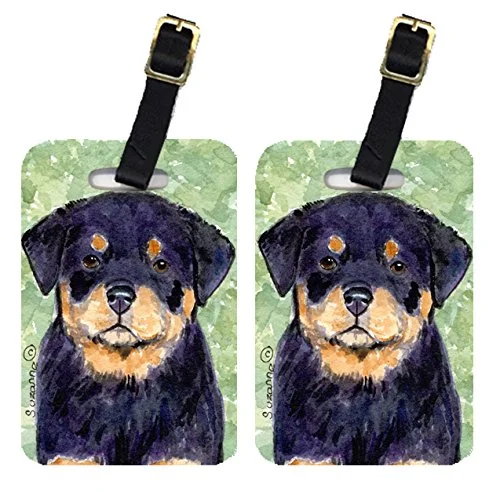 Carolines Treasures Ss8929Bt Rottweiler Luggage Tag - Pair 2, 4 X 2.75 In.