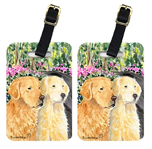 Carolines Treasures Ss8974Bt Golden Retriever Luggage Tag - Pair 2, 4 X 2.75 In.