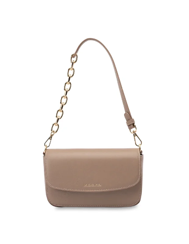 Mocha Donnette Half-Chain Bag - Chestnut