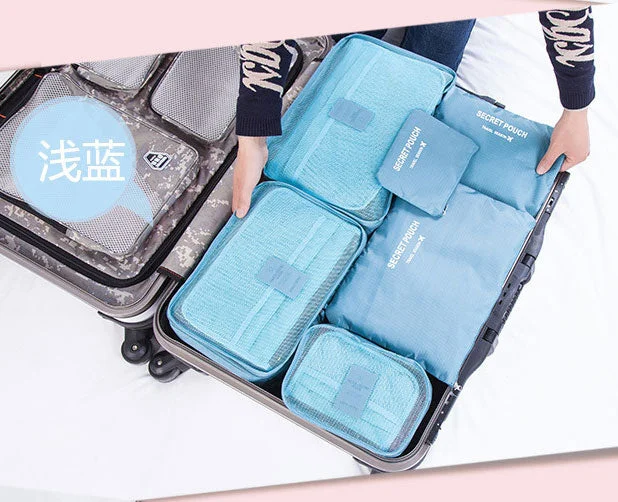 6pcs/lot set men and women Travel accessories waterproof clothing& underwear storage bags luggage