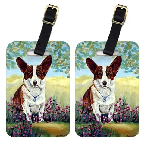 Carolines Treasures 7088Bt Cardigan Corgi Luggage Tags44; Pack - 2