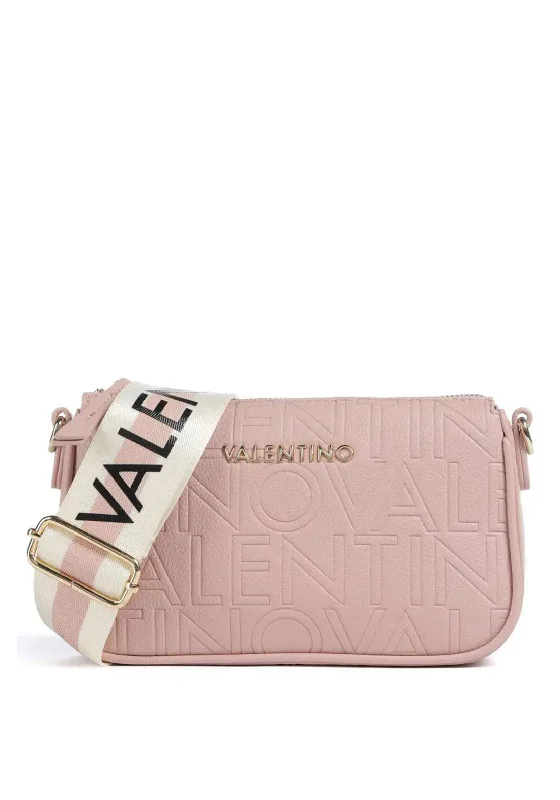 Valentino Pansy Embossed Crossbody Bag, Pink