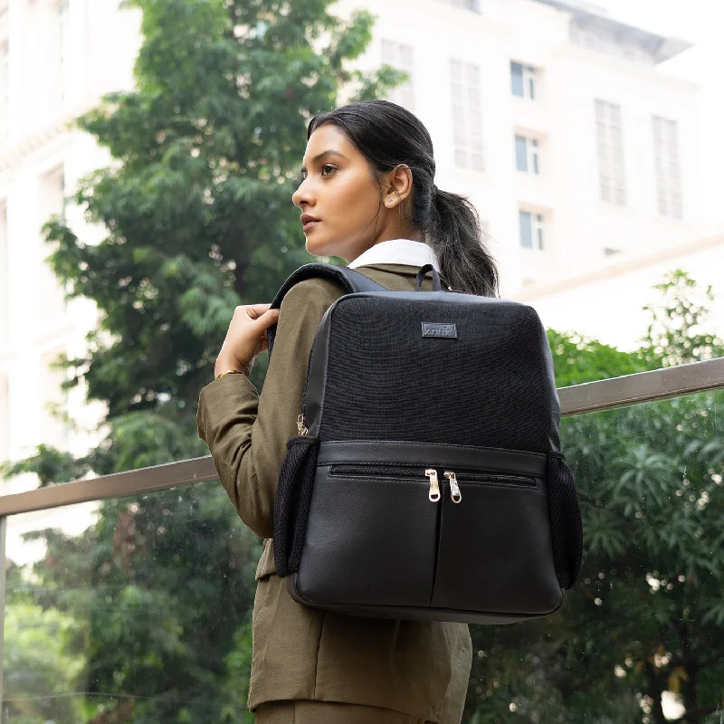 Jet Black Office Backpack