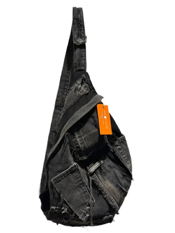 Women's Denim Cross Body Bag In Black