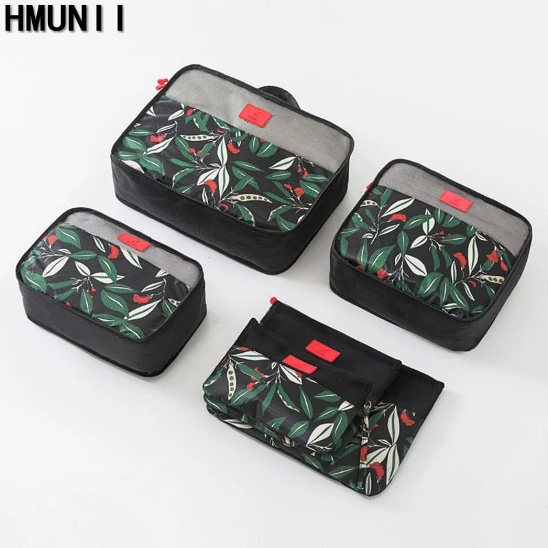 Fashion 6PCS/Set Travel Bag Waterproof Clothes Suit Business Travel Luggage Bag Shoes Clothing