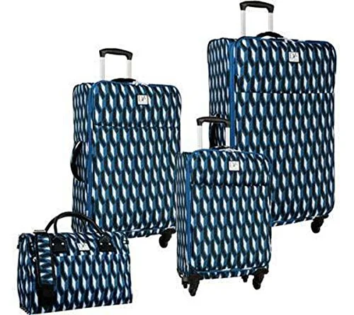 The Set Of Classic Indigo/Black/White Women'S Lilah 4-Piece Luggage Set