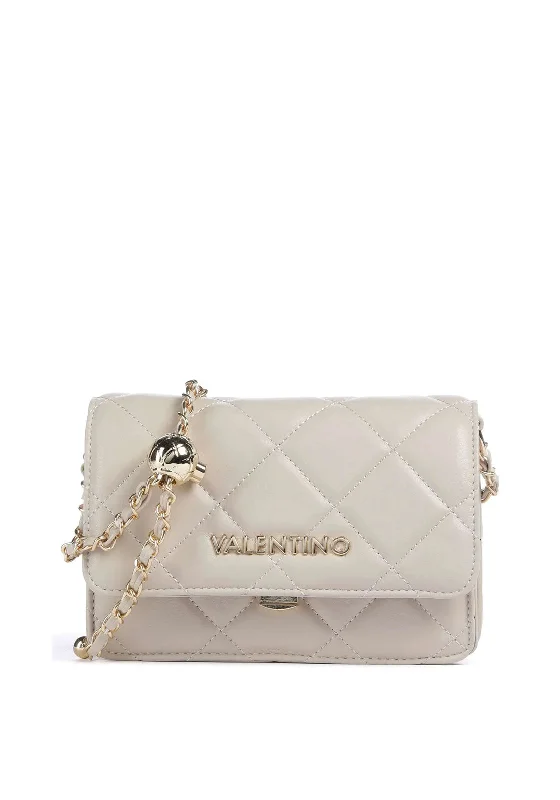 Valentino Ocarina Quilted Crossbody Bag, Ecru