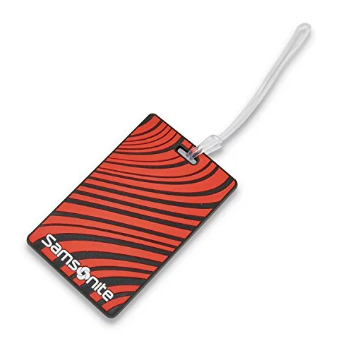 Samsonite Designer Luggage Id Tags, Varsity Red Stripe