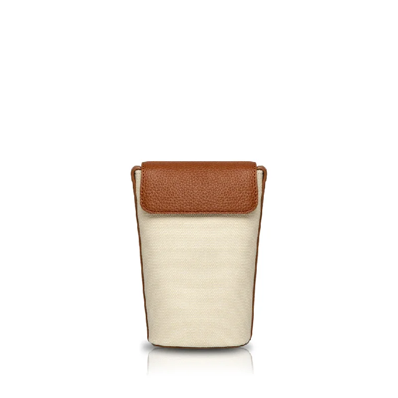 Penguin Cellphone Crossbody Bag - Cream/Brown