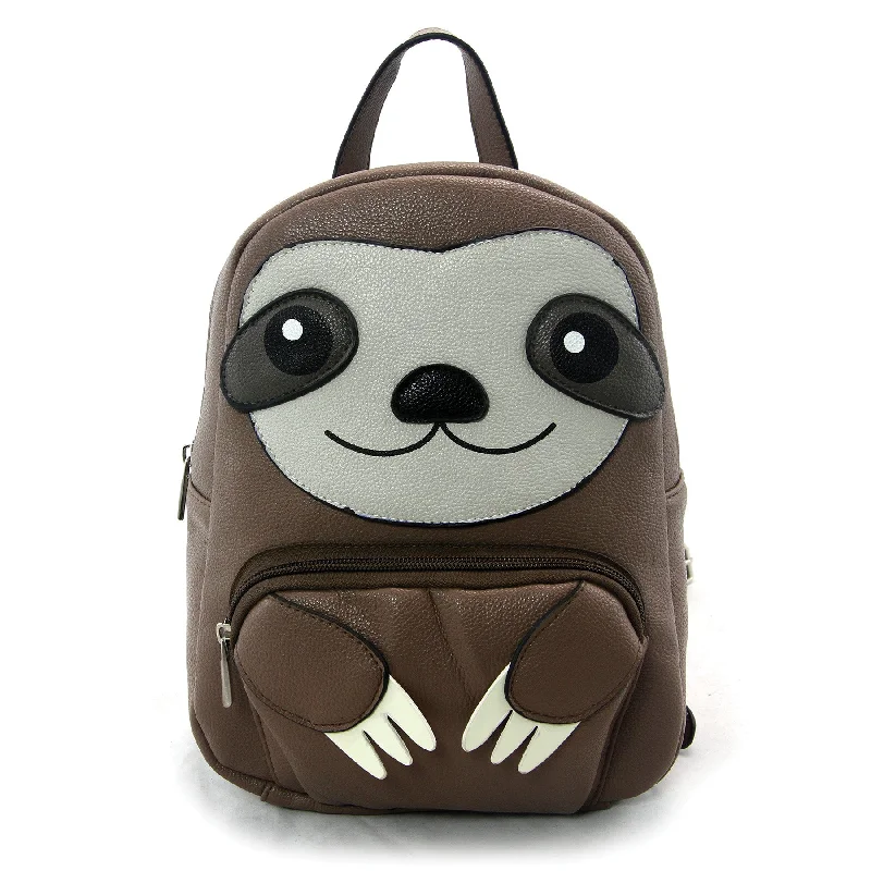 Sleepyville Critters - Mini Sloth Backpack In Vinyl Material