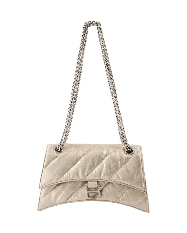 Crush Chain S Crossbody - Balenciaga - Leather - Beige