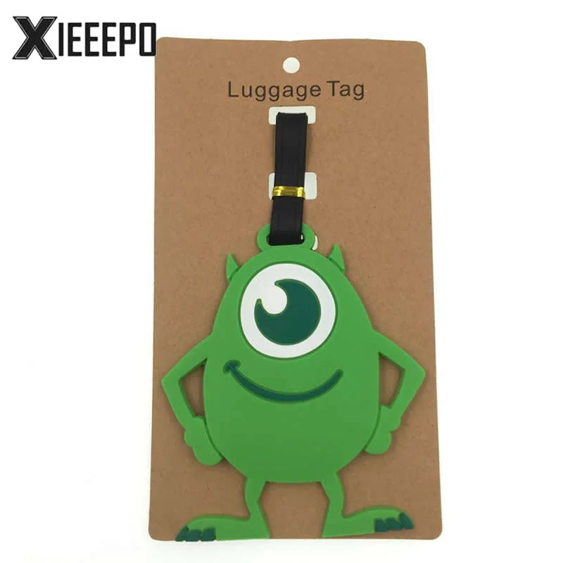 Cartoon Animal Luggage Tag Travel Accessories Silica Gel Suitcase ID Address Holder Baggage