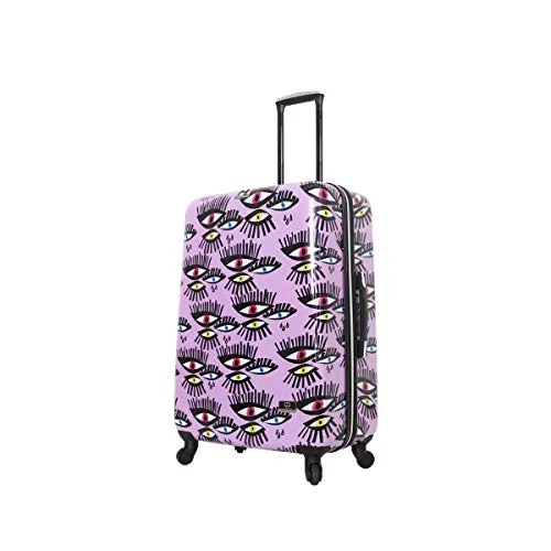 HALINA Bouffants & Broken Hearts Bold Eyes 28" Hard Side Spinner Luggage, Multicolor