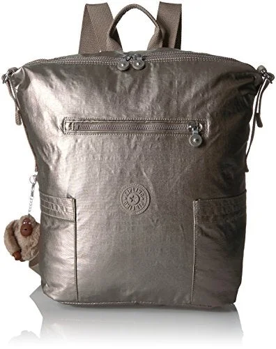 Kipling Women'S Cherry Metallic Backpack, Metallic Pewter