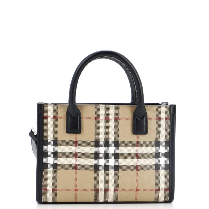 Denny Crossbody Bag Check Canvas Small