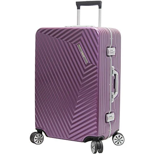 Andiamo Elegante Aluminum Frame 28" Large Zipperless Luggage With Spinner Wheels (28in, Quartz)