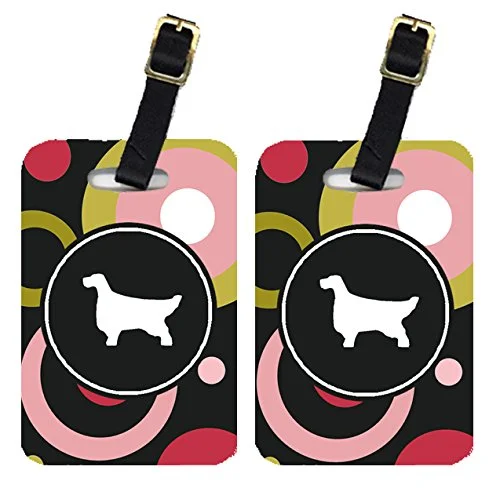 Caroline's Treasures KJ1028BT Pair of 2 English Setter Luggage Tags, Large, multicolor