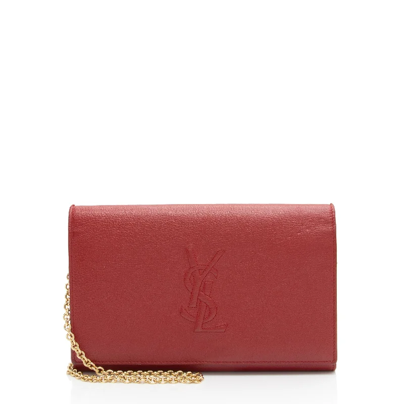 Saint Laurent Leather Belle de Jour Chain Wallet