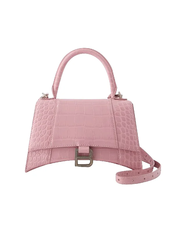 Hourglass Small Bag - Balenciaga - Leather - Powder Pink