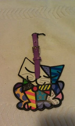 Romero Britto Luggage Tag "Happy Cat"