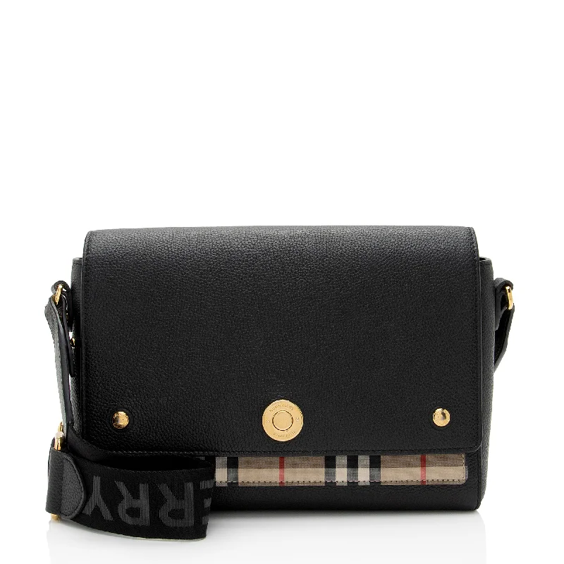 Burberry Calfskin Vintage Check Note Bag